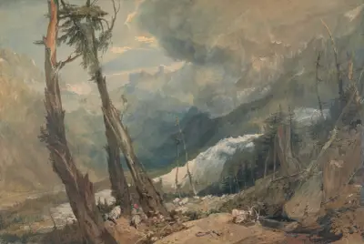 Mer de Glace v údolí Chamonix ve Švýcarsku, Joseph Mallord William Turner