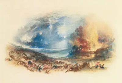 The Field Of Waterloo Seen From Hougoumont av Joseph Mallord William Turner