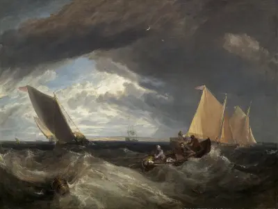 The Junction of the Thames and the Medway av Joseph Mallord William Turner