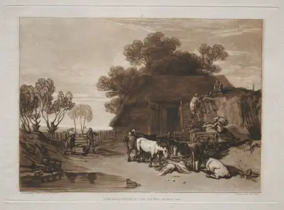 The Straw Yard av Joseph Mallord William Turner