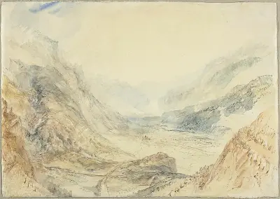 View in the St. Gotthard Pass, Switzerland av Joseph Mallord William Turner