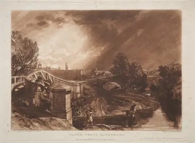 Zbieracze rukwi wodnej, Rails Head, Ferry Bridge, Twickenham, Joseph Mallord William Turner