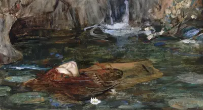 Study For Nymphs Finding The Head Of Orpheus av John William Waterhouse