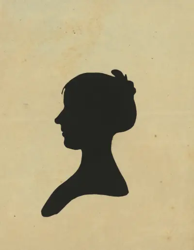 Silhouette of woman facing left, no. 6 av Charles Willson Peale
