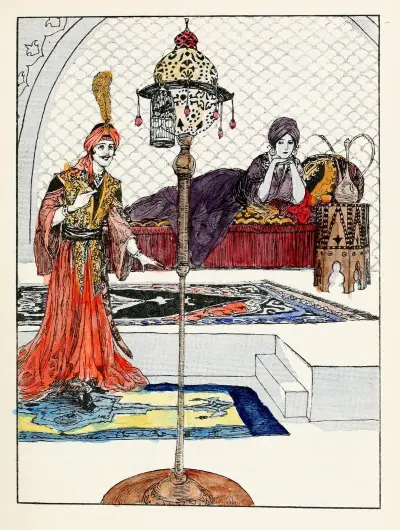 Forty-four Turkish fairy tales Pl 09 av Willy Pogany