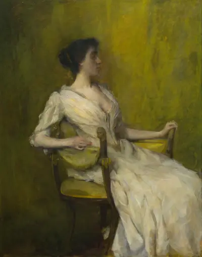 Dáma v bílém, 1901, Thomas Wilmer Dewing