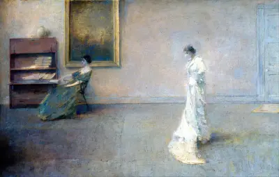 Bílé šaty, Thomas Wilmer Dewing
