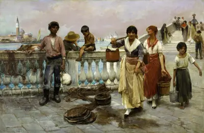 Vodonoši, Benátky, Thomas Wilmer Dewing
