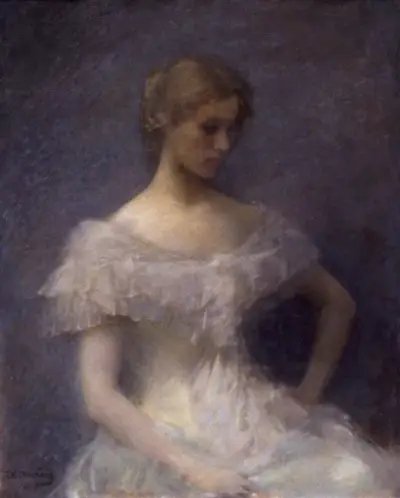 Sedící dívka, Thomas Wilmer Dewing