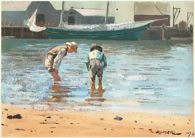 Chlapci se brodí vodou, Winslow Homer