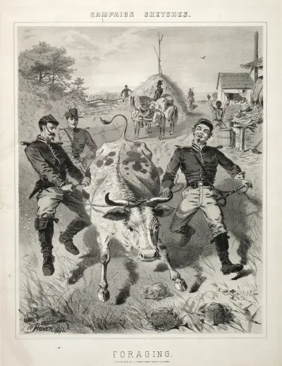 Skici z tažení; Shánění potravy, Winslow Homer