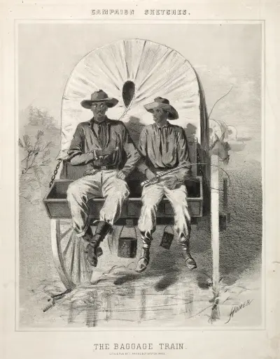 Campaign Sketches; The Baggage Train av Winslow Homer
