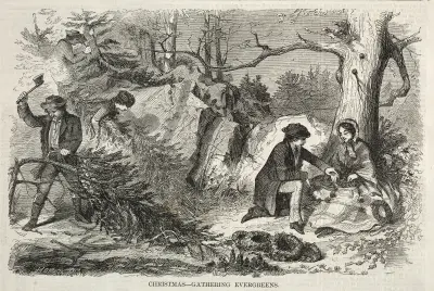 Christmas – Gathering Evergreens av Winslow Homer