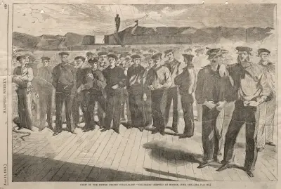 Załoga amerykańskiej parowej kanonierki „Colorado”, zaciągnięta w Bostonie w czerwcu 1861, Winslow Homer