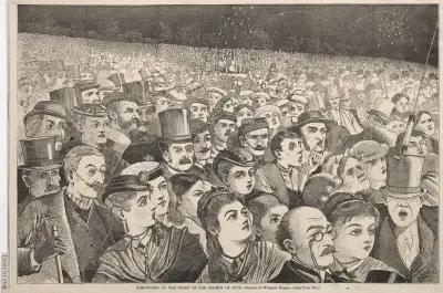 Feuerwerk in der Nacht des vierten Juli von Winslow Homer