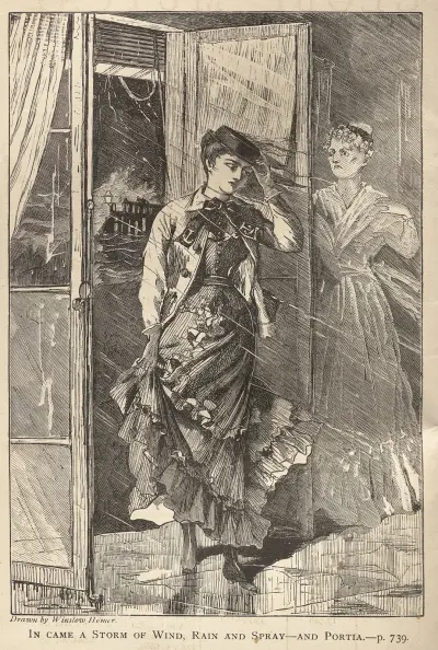 Přišla bouře větru, deště a spršky – a Portia, 1869 – Nr. 1, Winslow Homer