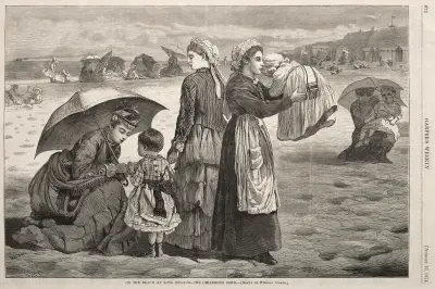On the Beach at Long Branch – The Children’s Hour av Winslow Homer