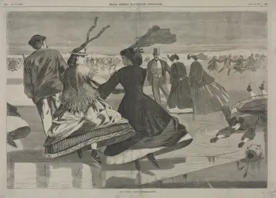 Naše národní zimní cvičení – bruslení, Winslow Homer