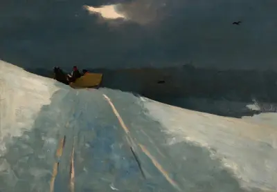 Jízda na saních, Winslow Homer