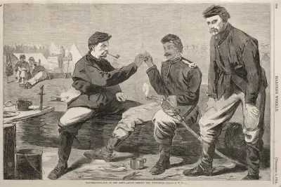 Thanksgiving Day in the Army – After Dinner; The Wish-Bone av Winslow Homer