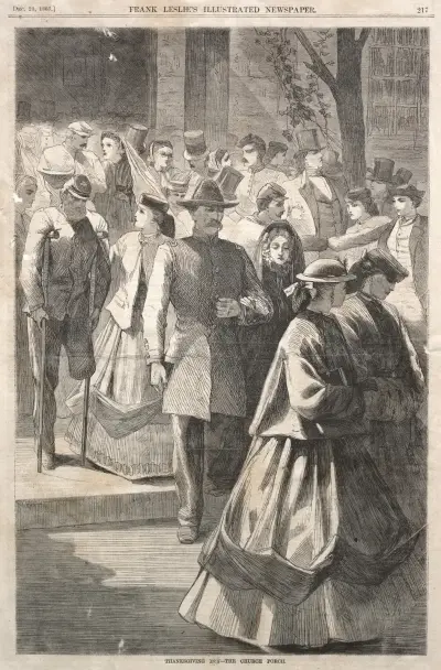 Thanksgiving Day – Die Kirchenvorhalle von Winslow Homer