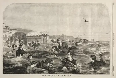 The Baths at Newport av Winslow Homer