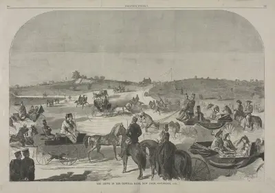 Jízda v Central Parku, New York, září 1860, Winslow Homer