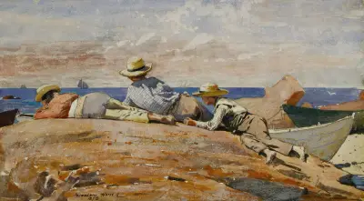Drei Jungen am Strand von Winslow Homer