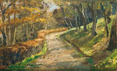Pathway In Early Spring av Olga Wisinger-Florian