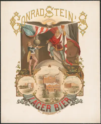 Conrad Stein’s lager bier, 1877 – Nr. 1, Wittemann Bros.