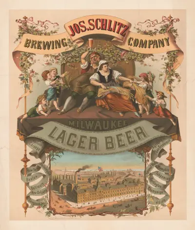 Jos. Schlitz brewing company, Milwaukee lager beer, Wittemann Bros.