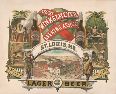 Julius Winkelmeyer Brewing Assocon, St. Louis, MO., lager beer, 1880 – Nr. 2, Wittemann Bros.