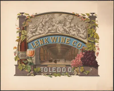 Lenk Wine Co., Lake Erie island wines, Toledo, O., 1878 – Nr. 1, Wittemann Bros.