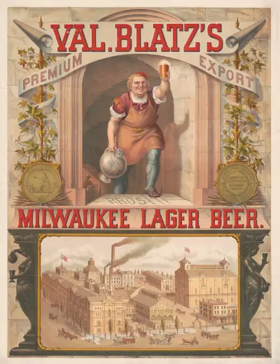 Val. Blatz’s premium export, Milwaukee lager beer, 1879 – Nr. 2, Wittemann Bros.
