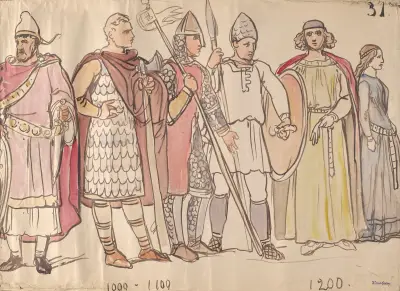 11th-, 12th- and 13th-Century Male and Female Garments av Wojciech Gerson
