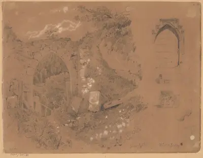 Ruins of the Entrance Gate in Ojców, and Doors with Fittings and Details from the Collegiate Church in Wiślica av Wojciech Gerson