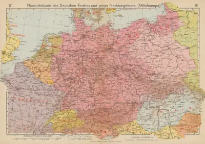 Ubersichtskarte des Deutschen Reiches und seiner Nachbargebiete (Mitteleuropa) av Wolfgang Preuss