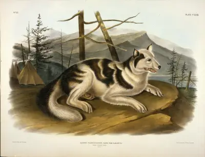 Hare Indian Dog von John Woodhouse Audubon