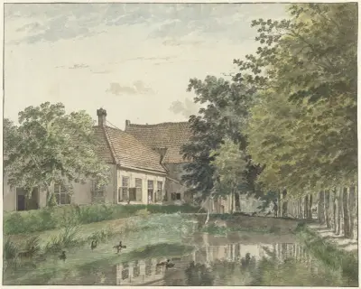 Gezicht op de buitenplaats Watergoor bij Nijkerk av Wybrand Hendriks