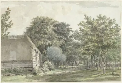 Path through the Village of Manen at Ede av Wybrand Hendriks