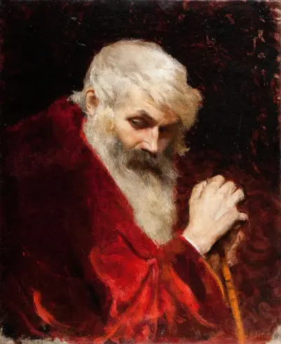 Büste eines bärtigen alten Mannes von Leon Wyczółkowski
