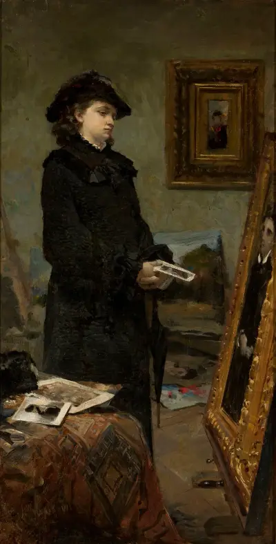 Im Atelier des Malers von Leon Wyczółkowski