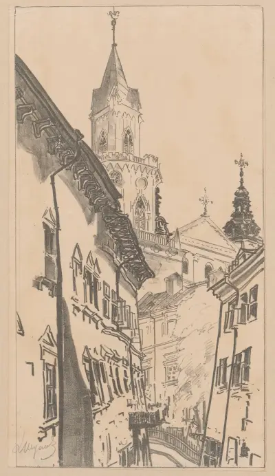 Jezuicka-Straße von Leon Wyczółkowski