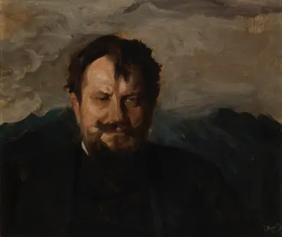 Porträt von Jan Kasprowicz von Leon Wyczółkowski