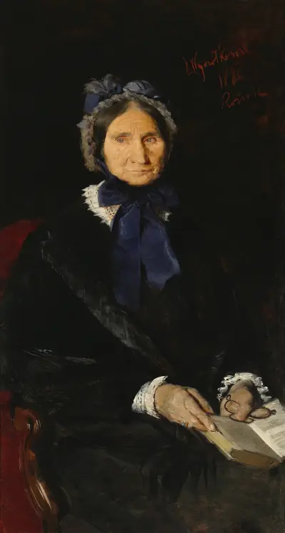 Porträt von Frau Falińska, der Großmutter des Künstlers von Leon Wyczółkowski