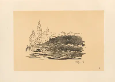 The Wawel Castle seen from the Zwierzyniec District av Leon Wyczółkowski