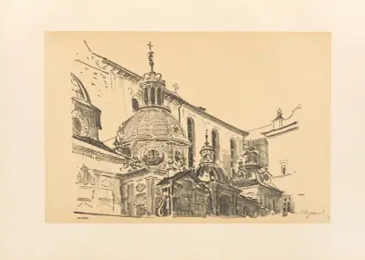 The Zygmunt Chapel av Leon Wyczółkowski