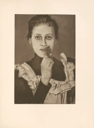 Flicka med viol av Stanisław Wyspiański