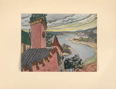 Pejzaż (Widok na wieże Katedry Wawelskiej i Wisłę), 1904 – Nr. 1, Stanisław Wyspiański