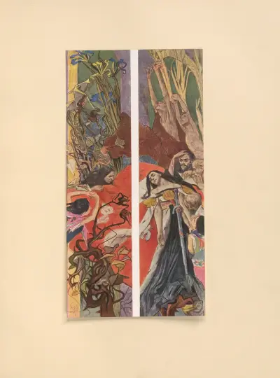 Polonia (dolna część kartonu na witraż dla katedry lwowskiej), Stanisław Wyspiański